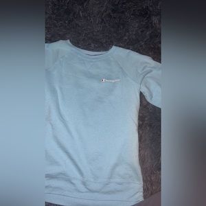 light blue champion crewneck